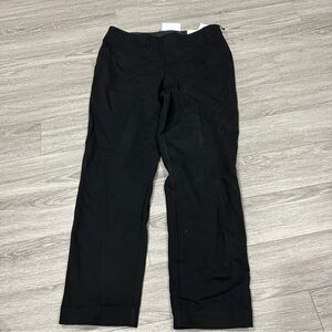 Anne Klein Slim Ankle Pant Elastic Waistband Black Womens L